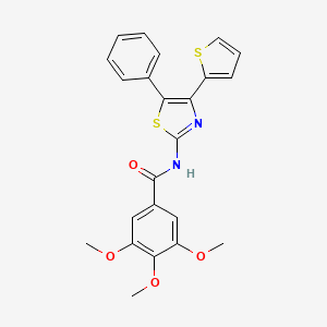 3,4,5-trimethoxy-N-[5-phenyl-4-(2-thienyl)-1,3-thiazol-2-yl]benzamide