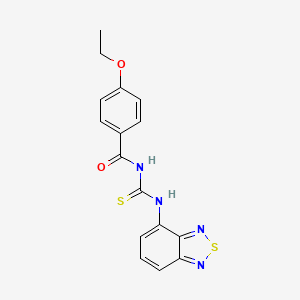 molecular formula C16H14N4O2S2 B3632722 N-(2,1,3-benzothiadiazol-4-ylcarbamothioyl)-4-ethoxybenzamide 