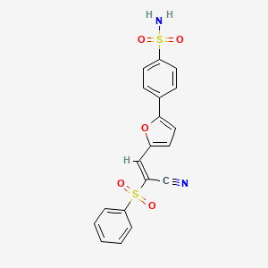 4-{5-[2-cyano-2-(phenylsulfonyl)vinyl]-2-furyl}benzenesulfonamide