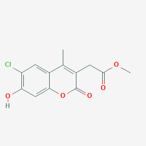 B363277 methyl (6-chloro-7-hydroxy-4-methyl-2-oxo-2H-chromen-3-yl)acetate CAS No. 500203-85-0