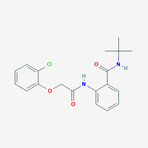 molecular formula C19H21ClN2O3 B3632772 N-(tert-butyl)-2-{[(2-chlorophenoxy)acetyl]amino}benzamide 