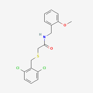 molecular formula C17H17Cl2NO2S B3632792 2-[(2,6-dichlorobenzyl)thio]-N-(2-methoxybenzyl)acetamide 