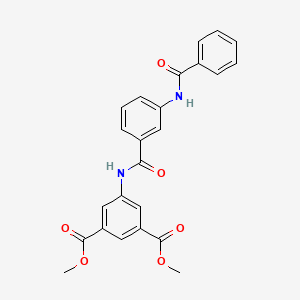 molecular formula C24H20N2O6 B3632832 dimethyl 5-{[3-(benzoylamino)benzoyl]amino}isophthalate 