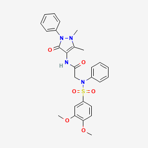 N~2~-[(3,4-dimethoxyphenyl)sulfonyl]-N~1~-(1,5-dimethyl-3-oxo-2-phenyl-2,3-dihydro-1H-pyrazol-4-yl)-N~2~-phenylglycinamide