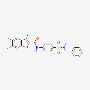 N-(4-{[benzyl(methyl)amino]sulfonyl}phenyl)-3,5,6-trimethyl-1-benzofuran-2-carboxamide