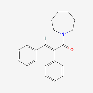 molecular formula C21H23NO B3632862 (E)-1-(1-AZEPANYL)-2,3-DIPHENYL-2-PROPEN-1-ONE 