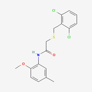 molecular formula C17H17Cl2NO2S B3632871 2-[(2,6-dichlorobenzyl)sulfanyl]-N-(2-methoxy-5-methylphenyl)acetamide 