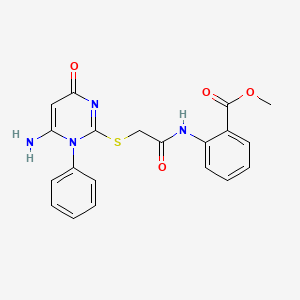 methyl 2-({[(6-amino-4-oxo-1-phenyl-1,4-dihydro-2-pyrimidinyl)thio]acetyl}amino)benzoate