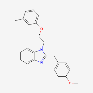 molecular formula C24H24N2O2 B3632882 2-(4-methoxybenzyl)-1-[2-(3-methylphenoxy)ethyl]-1H-benzimidazole 