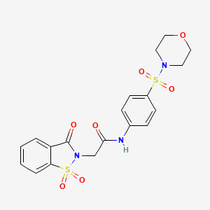 N~1~-[4-(MORPHOLINOSULFONYL)PHENYL]-2-(1,1,3-TRIOXO-1,3-DIHYDRO-2H-1,2-BENZISOTHIAZOL-2-YL)ACETAMIDE