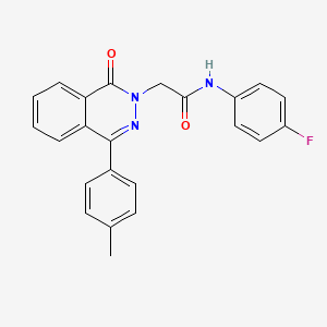 N-(4-FLUOROPHENYL)-2-[4-(4-METHYLPHENYL)-1-OXO-1,2-DIHYDROPHTHALAZIN-2-YL]ACETAMIDE