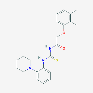 2-(2,3-dimethylphenoxy)-N-({[2-(1-piperidinyl)phenyl]amino}carbonothioyl)acetamide