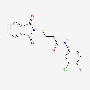 molecular formula C19H17ClN2O3 B3632947 N-(3-chloro-4-methylphenyl)-4-(1,3-dioxo-1,3-dihydro-2H-isoindol-2-yl)butanamide 