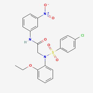 N~2~-[(4-chlorophenyl)sulfonyl]-N~2~-(2-ethoxyphenyl)-N-(3-nitrophenyl)glycinamide