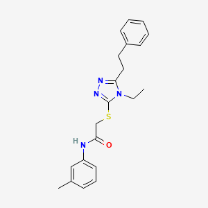 2-{[4-ethyl-5-(2-phenylethyl)-4H-1,2,4-triazol-3-yl]thio}-N-(3-methylphenyl)acetamide