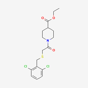 molecular formula C17H21Cl2NO3S B3633005 Ethyl 1-{[(2,6-dichlorobenzyl)sulfanyl]acetyl}piperidine-4-carboxylate 