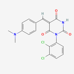 molecular formula C19H15Cl2N3O3 B3633017 (5Z)-1-(2,3-dichlorophenyl)-5-[4-(dimethylamino)benzylidene]pyrimidine-2,4,6(1H,3H,5H)-trione 