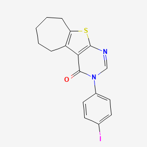 3-(4-iodophenyl)-3,5,6,7,8,9-hexahydro-4H-cyclohepta[4,5]thieno[2,3-d]pyrimidin-4-one