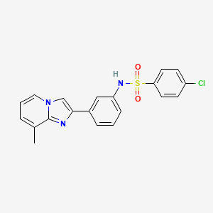 4-CHLORO-N-(3-{8-METHYLIMIDAZO[1,2-A]PYRIDIN-2-YL}PHENYL)BENZENE-1-SULFONAMIDE