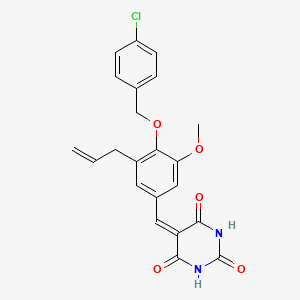 5-{3-allyl-4-[(4-chlorobenzyl)oxy]-5-methoxybenzylidene}-2,4,6(1H,3H,5H)-pyrimidinetrione