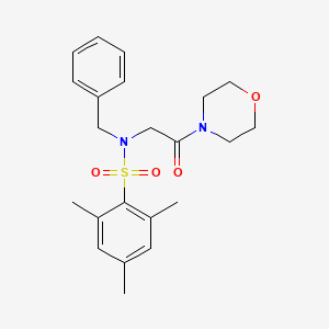 molecular formula C22H28N2O4S B3633062 N-benzyl-2,4,6-trimethyl-N-(2-morpholin-4-yl-2-oxoethyl)benzenesulfonamide 