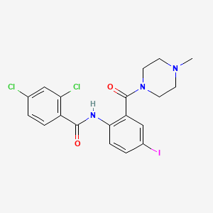 2,4-dichloro-N-[4-iodo-2-(4-methylpiperazine-1-carbonyl)phenyl]benzamide