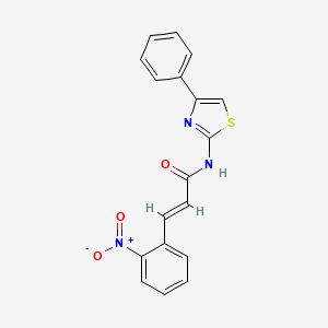 (E)-3-(2-NITROPHENYL)-N-(4-PHENYL-1,3-THIAZOL-2-YL)-2-PROPENAMIDE