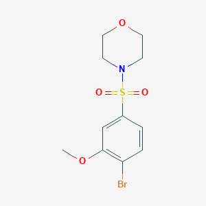 molecular formula C11H14BrNO4S B363307 Morpholine, 4-[(4-bromo-3-methoxyphenyl)sulfonyl]- CAS No. 718603-96-4