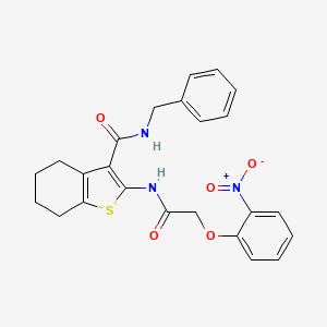 molecular formula C24H23N3O5S B3633177 N-BENZYL-2-[2-(2-NITROPHENOXY)ACETAMIDO]-4,5,6,7-TETRAHYDRO-1-BENZOTHIOPHENE-3-CARBOXAMIDE 