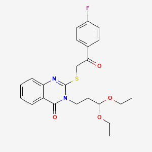 3-(3,3-diethoxypropyl)-2-{[2-(4-fluorophenyl)-2-oxoethyl]thio}-4(3H)-quinazolinone