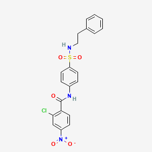 2-chloro-4-nitro-N-{4-[(2-phenylethyl)sulfamoyl]phenyl}benzamide