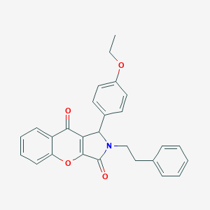 molecular formula C27H23NO4 B363323 1-(4-Ethoxyphenyl)-2-(2-phenylethyl)-1,2-dihydrochromeno[2,3-c]pyrrole-3,9-dione CAS No. 632304-91-7