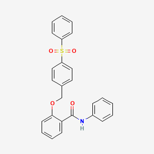 2-[[4-(benzenesulfonyl)phenyl]methoxy]-N-phenylbenzamide