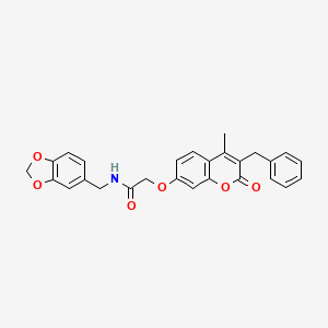 N~1~-(1,3-benzodioxol-5-ylmethyl)-2-[(3-benzyl-4-methyl-2-oxo-2H-chromen-7-yl)oxy]acetamide