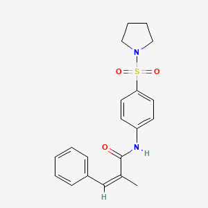 molecular formula C20H22N2O3S B3633244 (Z)-2-METHYL-3-PHENYL-N-[4-(1-PYRROLIDINYLSULFONYL)PHENYL]-2-PROPENAMIDE 