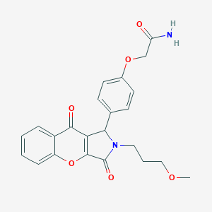 2-{4-[2-(3-Methoxypropyl)-3,9-dioxo-1,2,3,9-tetrahydrochromeno[2,3-c]pyrrol-1-yl]phenoxy}acetamide