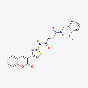 molecular formula C24H21N3O5S B3633295 N-(2-methoxybenzyl)-N'-[4-(2-oxo-2H-chromen-3-yl)-1,3-thiazol-2-yl]succinamide 