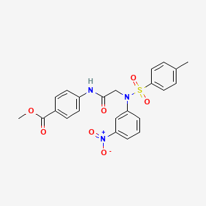 methyl 4-{[N-[(4-methylphenyl)sulfonyl]-N-(3-nitrophenyl)glycyl]amino}benzoate