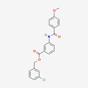 molecular formula C22H18ClNO4 B3633316 3-chlorobenzyl 3-[(4-methoxybenzoyl)amino]benzoate 