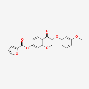 3-(3-methoxyphenoxy)-4-oxo-4H-chromen-7-yl furan-2-carboxylate