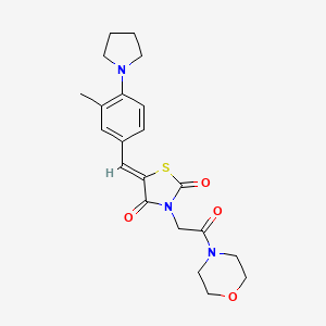 5-[3-methyl-4-(1-pyrrolidinyl)benzylidene]-3-[2-(4-morpholinyl)-2-oxoethyl]-1,3-thiazolidine-2,4-dione