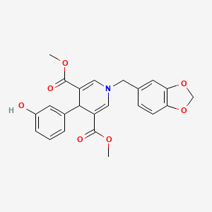 dimethyl 1-(1,3-benzodioxol-5-ylmethyl)-4-(3-hydroxyphenyl)-1,4-dihydro-3,5-pyridinedicarboxylate