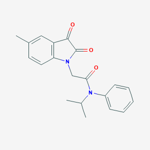 molecular formula C20H20N2O3 B363343 2-(5-methyl-2,3-dioxo-2,3-dihydro-1H-indol-1-yl)-N-phenyl-N-(propan-2-yl)acetamide CAS No. 842957-65-7