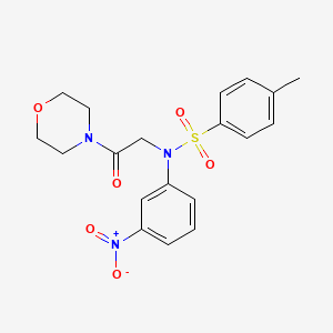 molecular formula C19H21N3O6S B3633439 4-methyl-N-[2-(4-morpholinyl)-2-oxoethyl]-N-(3-nitrophenyl)benzenesulfonamide 