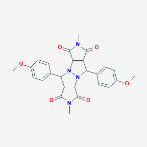 5,10-bis(4-methoxyphenyl)-2,7-dimethyltetrahydropyrrolo[3,4-c]pyrrolo[3',4':4,5]pyrazolo[1,2-a]pyrazole-1,3,6,8(2H,3aH,5H,7H)-tetrone