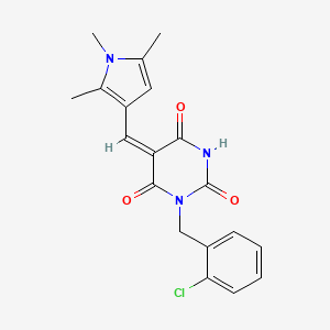 1-(2-chlorobenzyl)-5-[(1,2,5-trimethyl-1H-pyrrol-3-yl)methylene]-2,4,6(1H,3H,5H)-pyrimidinetrione