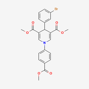 dimethyl 4-(3-bromophenyl)-1-[4-(methoxycarbonyl)phenyl]-1,4-dihydro-3,5-pyridinedicarboxylate