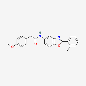 2-(4-methoxyphenyl)-N-[2-(2-methylphenyl)-1,3-benzoxazol-5-yl]acetamide