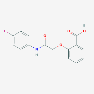 molecular formula C15H12FNO4 B363348 2-{[(4-Fluorophenyl)carbamoyl]methoxy}benzoic acid CAS No. 879643-96-6