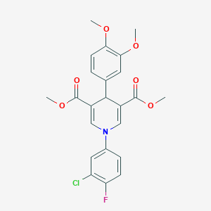 dimethyl 1-(3-chloro-4-fluorophenyl)-4-(3,4-dimethoxyphenyl)-1,4-dihydro-3,5-pyridinedicarboxylate